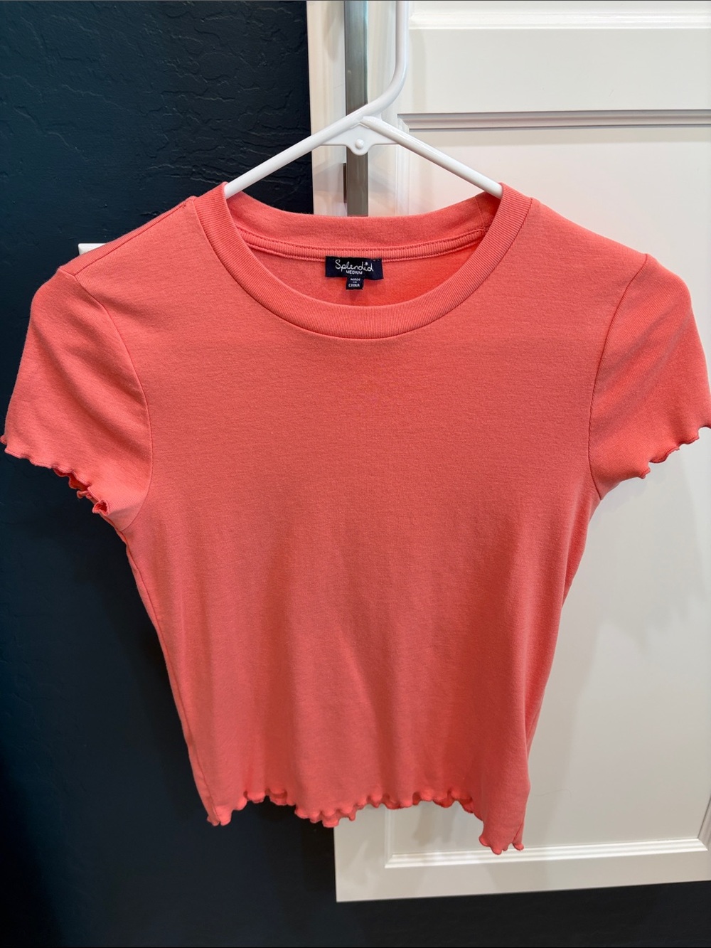 Splendid short sleeve peach tee shirt